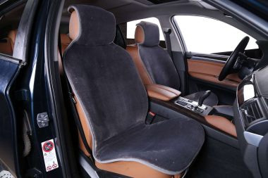 Накидка ИСК. мех короткий серый